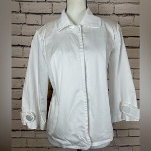 Dress Barn White Casual Suit Jacket Blazer size 1X